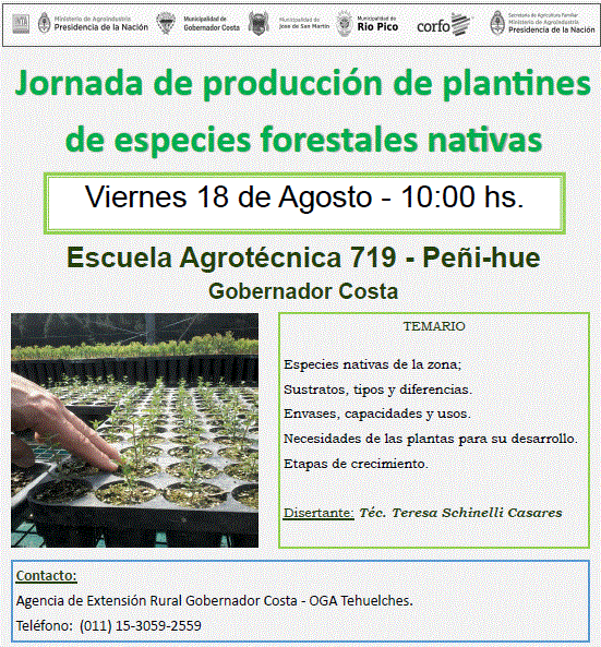 jornada de producción de plantines forestales nativas.