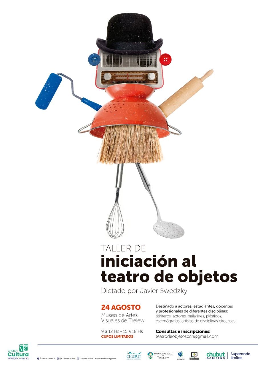 Invitan a participar del Taller de  iniciación al teatro de objetos en Trelew.