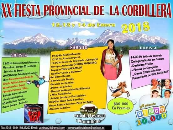 XX Fiesta Provincial de la Cordillera.