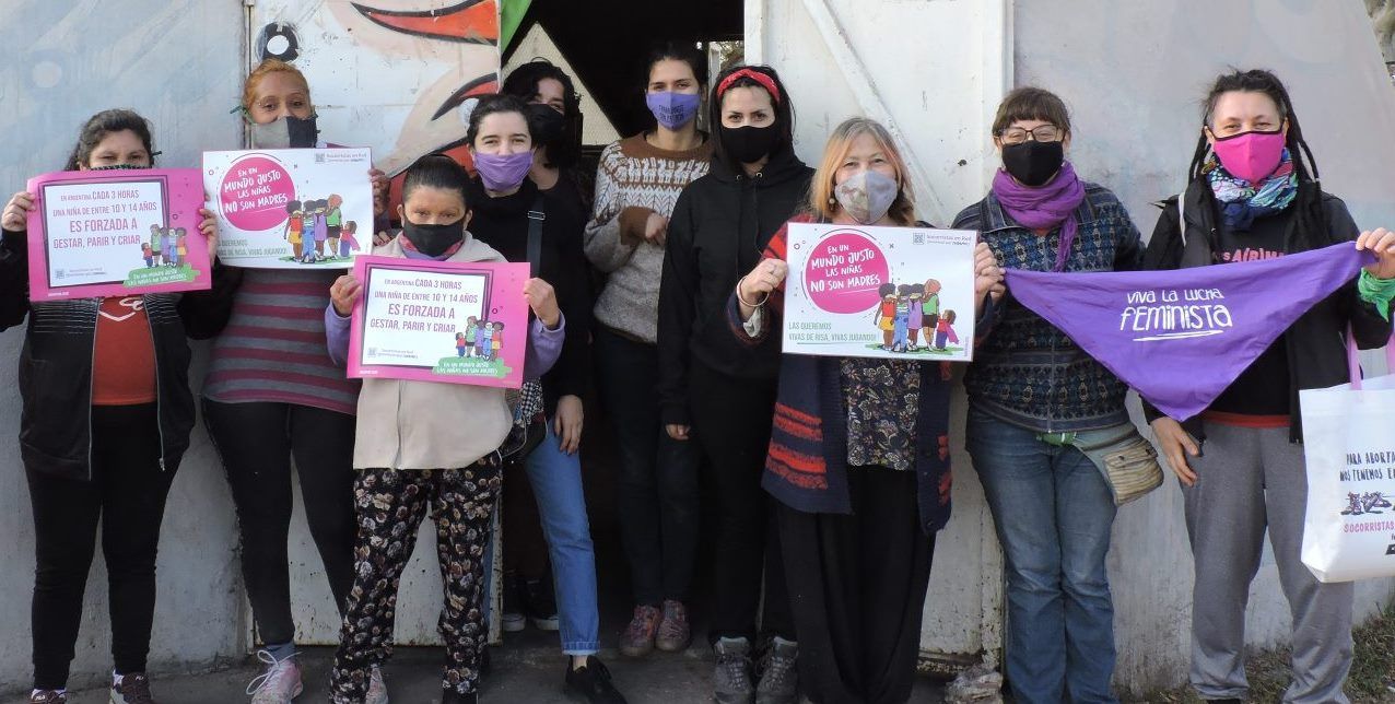 Campaña, "En un mundo justo las niñas no son madres".