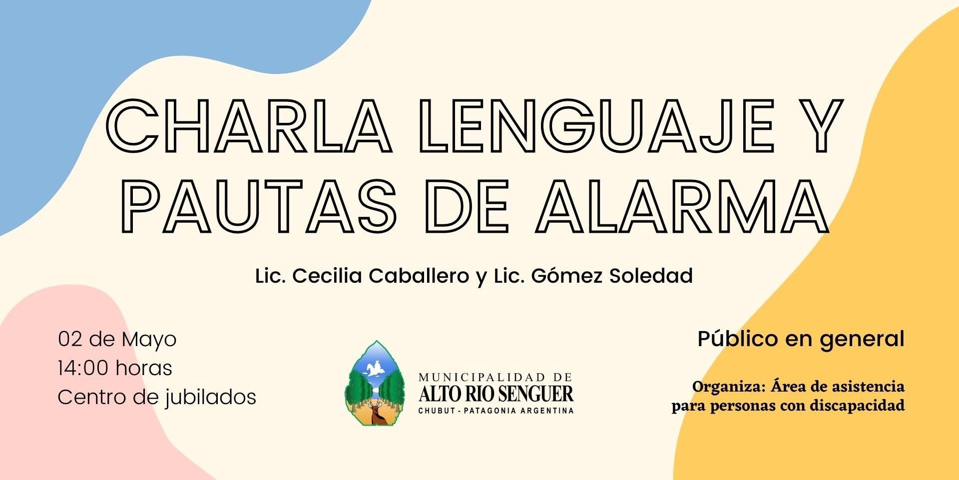 Charla lenguaje y pautas de alarma a desarrollarse en Alto Rio Senguer